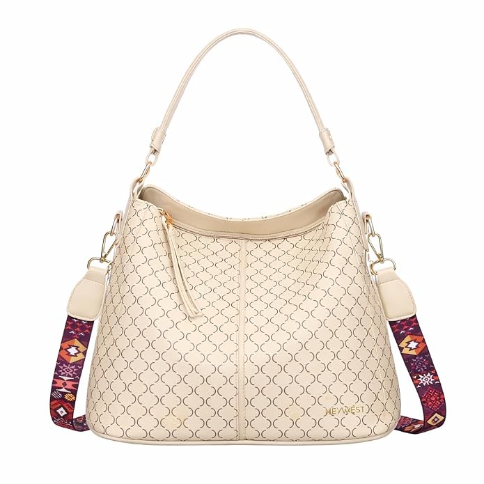 Meenal Monogram Hobo with Jacquard Strap